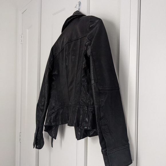 All Saints Bales Leather Jacket - Picture 5 of 7